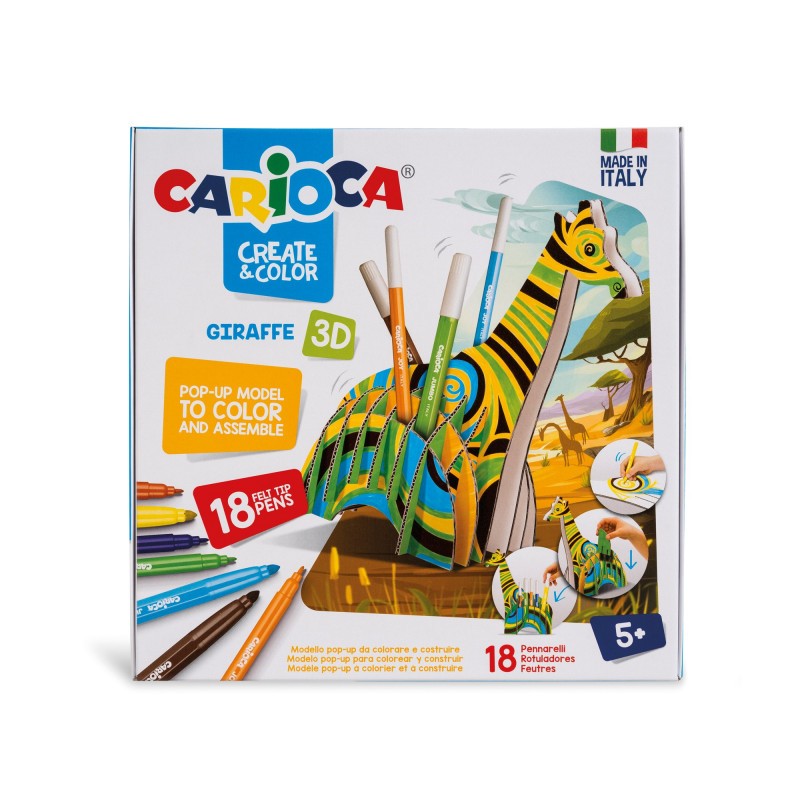 Set articole creative CARIOCA Create & Color - GIRAFFE 3D
