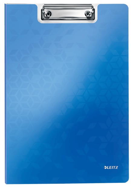 Clipboard LEITZ WOW, dublu, polyfoam, A4, 100 coli, albastru