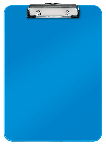 Clipboard LEITZ WOW, simplu, PS, A4, 100 coli, albastru