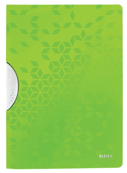 Dosar cu clip LEITZ WOW ColorClip, PP, A4, 30 coli, verde