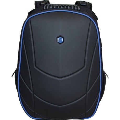 Rucsac BESTLIFE Gaming Assailant - negru/albastru - laptop 17 inch, compartiment anti-vibratie, charge pentru USB