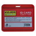 Buzunar PVC, pentru ID carduri, 105 x 74mm, orizontal, 5 buc/set, KEJEA - rosu