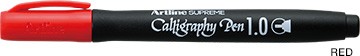 Marker ARTLINE Supreme Calligraphy, varf tesit din fetru 1.0mm - rosu