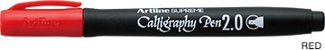Marker ARTLINE Supreme Calligraphy, varf tesit din fetru 2.0mm - rosu