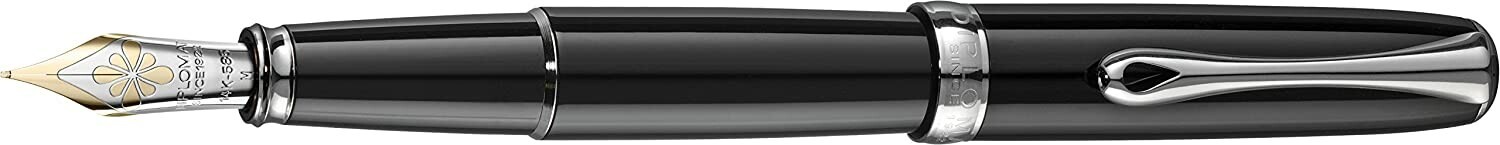 DIPLOMAT Excellence A2 - Black Lacquer - stilou cu penita M, aurita 14kt.