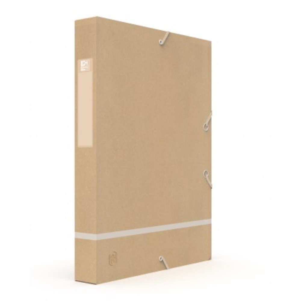 Mapa carton reciclat, cu elastic, 35mm latime, OXFORD Touareg - culoarea nisipului/alb