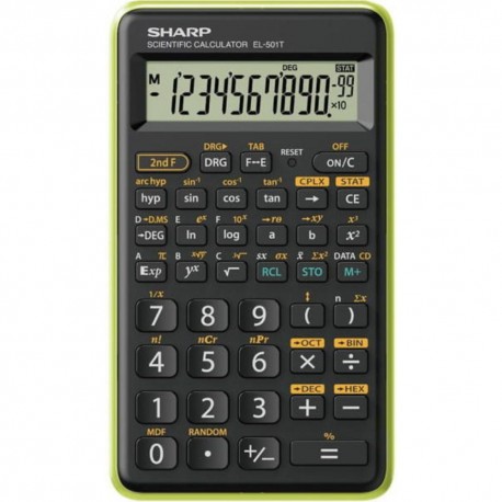 Calculator stiintific, 10 digits, 131 functiuni, 144 x 75 x 10 mm, SHARP EL-501TBGR - negru/verde