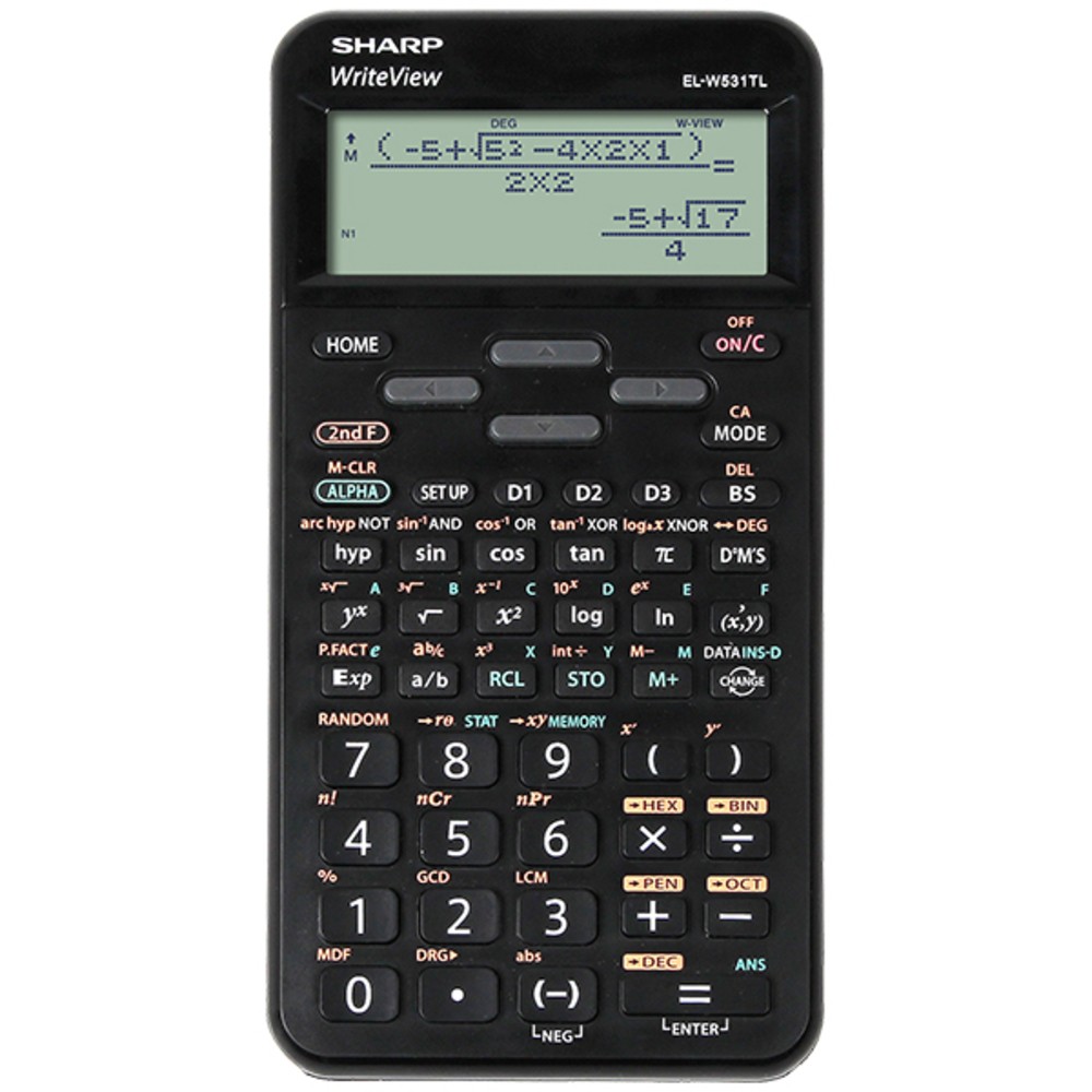 Calculator stiintific, 16 digits, 420 functii, 157x78x15 mm, SHARP EL-W531TLBBK - negru