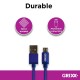 Cablu date GRIXX - Micro USB to USB, impletit, lungime 1m - albastru