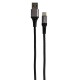 Cablu date GRIXX - USB-C to USB, impletit, lungime 1m - negru