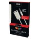 Cablu GRIXX Optimum - Splitter 2 x 3.5mm/Jack, lungime 18cm - alb