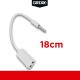 Cablu GRIXX Optimum - Splitter 2 x 3.5mm/Jack, lungime 18cm - alb