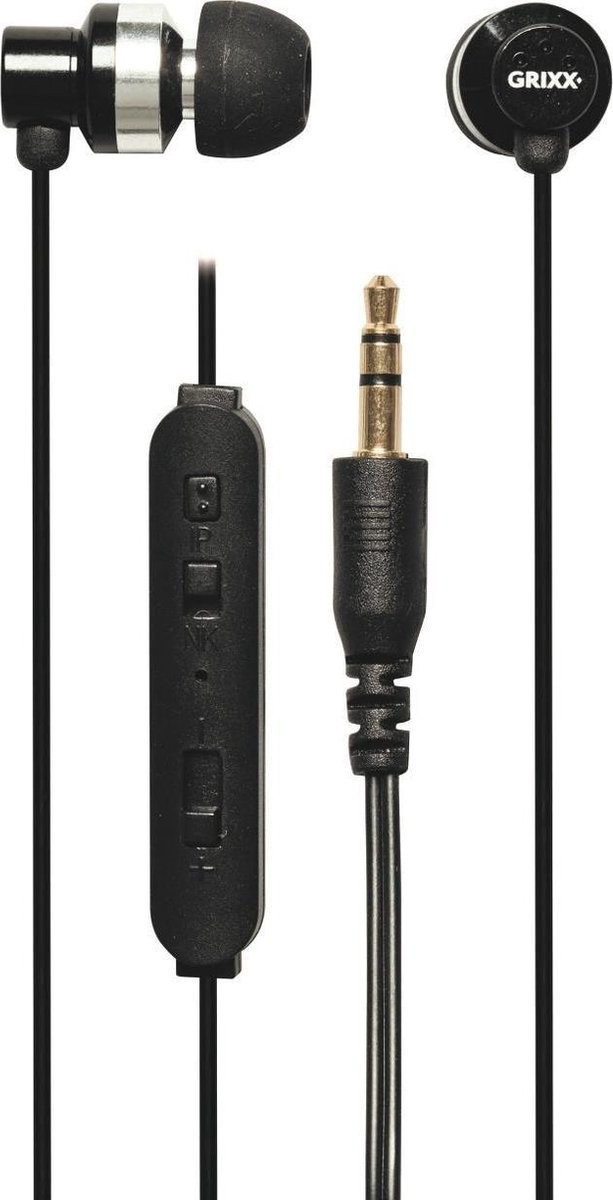 Casti GRIXX Optimum Basic - 10mm Dynamic Element, cu telecomanda si microfon - negre