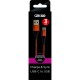 Cablu date GRIXX - USB-C to USB, impletit, lungime 3m - rosu/negru