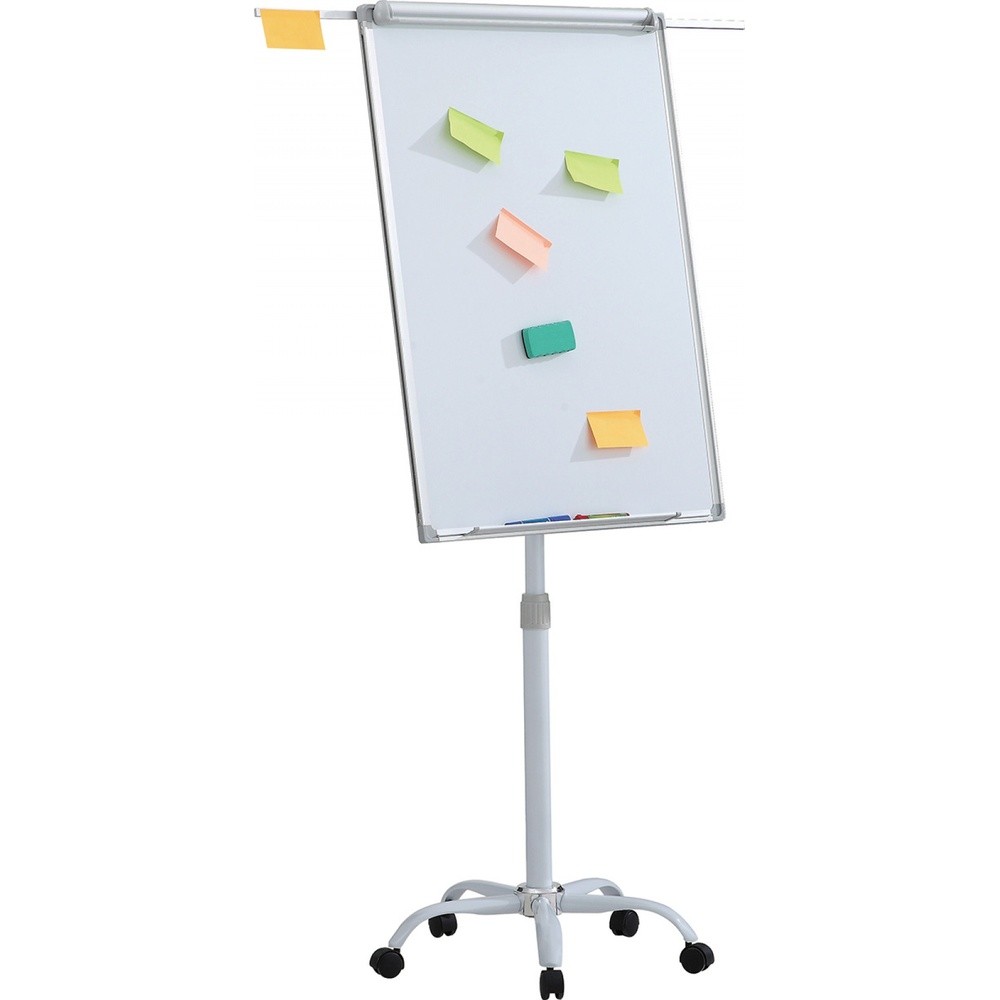 Flipchart magnetic, 100 x 70 cm, cu brate laterale, cu rotile, Office Products