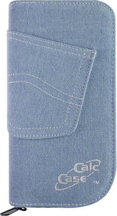 Husa calculator stiintific, BESTLIFE CC20, 195 x 100 x 25mm, jeans bleu/catifea neagra, cu fermoar