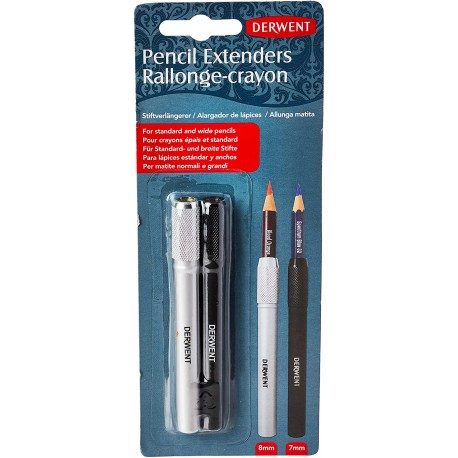 Prelungitor creion DERWENT Professional, lemn, 2 buc/ set, doua dimensiuni (7 si 8 mm), blister