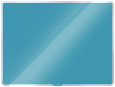 Tabla LEITZ Cosy, sticla, magnetica, 60x40 cm, marker inclus, albastru celest