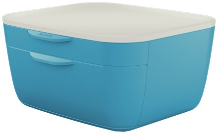 Cabinet cu sertare LEITZ Cosy, 2 sertare, PS, A4, albastru celest