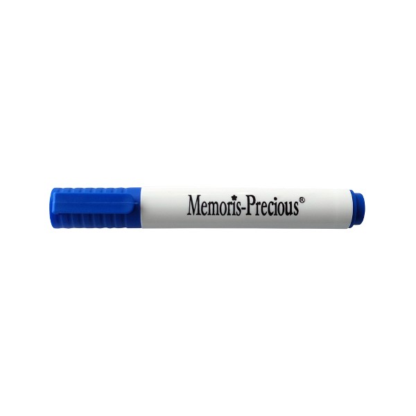 Marker pentru tabla Memoris-Precious, varf tesit, 2-5 mm, albastru