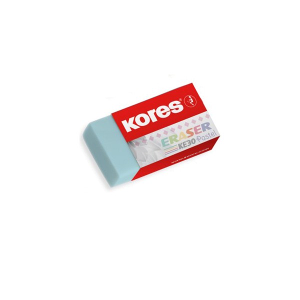 Radiera Kores pastel KE-30, 40 x 21 x 10 mm, diverse culori