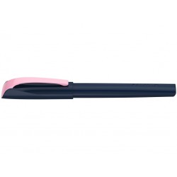 Stilou SCHNEIDER Xpect (tip M - medium) - corp negru, clema si rubber grip roze