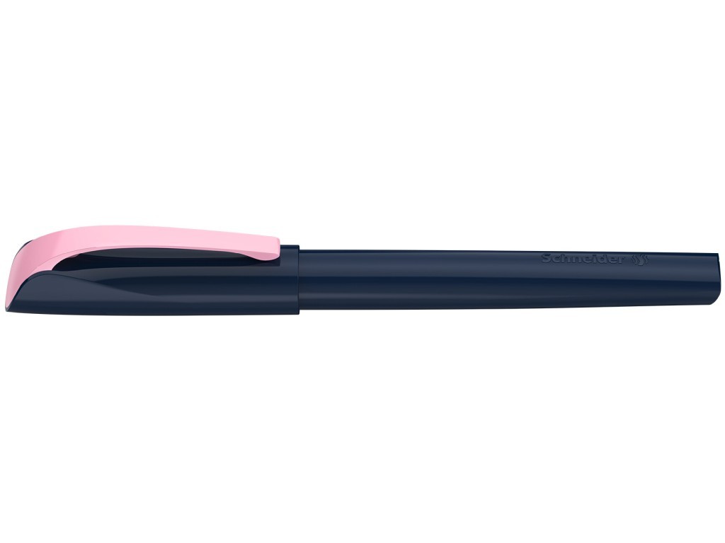 Stilou SCHNEIDER Xpect (tip M - medium) - corp negru, clema si rubber grip roze