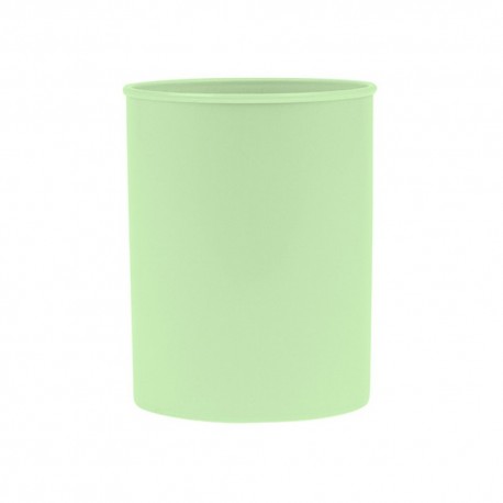 Suport plastic, cilindric, pentru instrumente de scris, D78mm, H-10cm, DONAU Life - verde pastel
