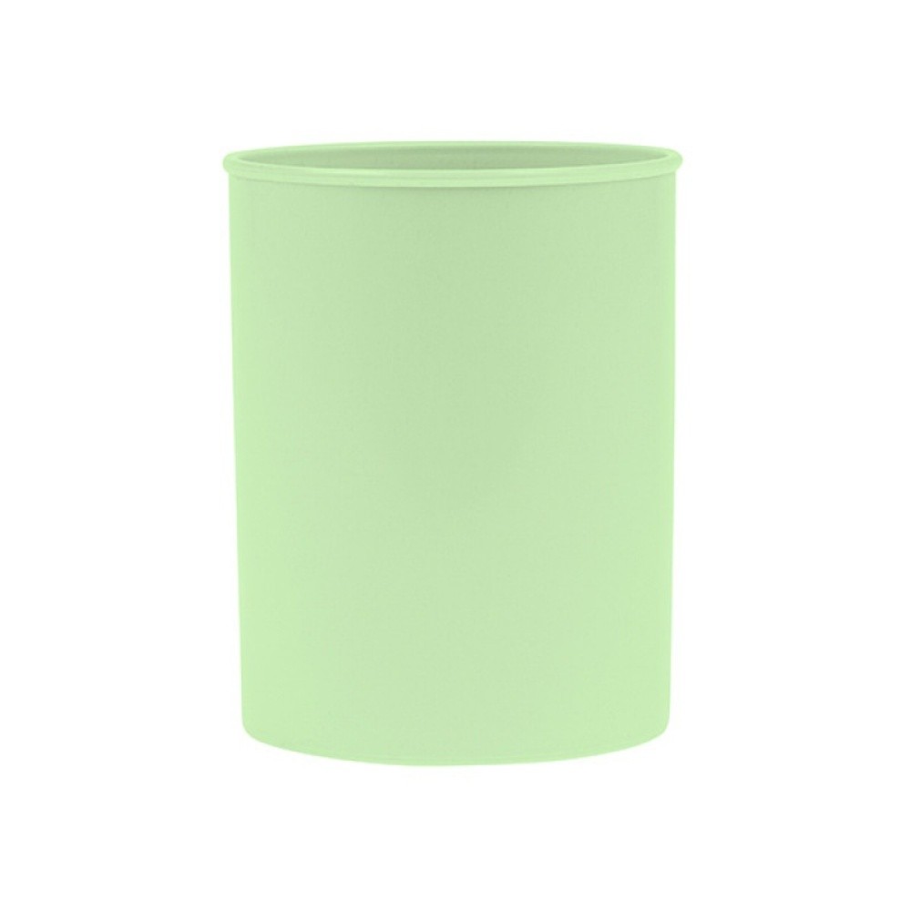 Suport plastic, cilindric, pentru instrumente de scris, D78mm, H-10cm, DONAU Life - verde pastel