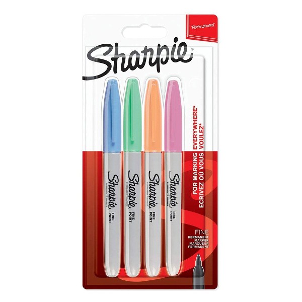 Set marker permanent Papermate, Sharpie, 4 culori pastel