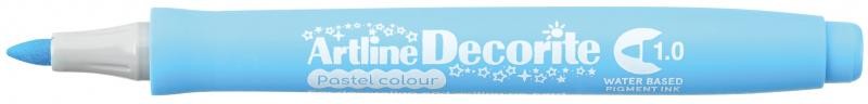 Marker ARTLINE Decorite, varf rotund 1.0mm - bleu pastel