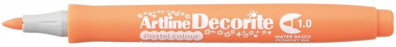Marker ARTLINE Decorite, varf rotund 1.0mm - orange pastel