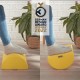 Suport ergonomic LEITZ Cosy, pentru picioare, husa lavabila, galben chihlimbar
