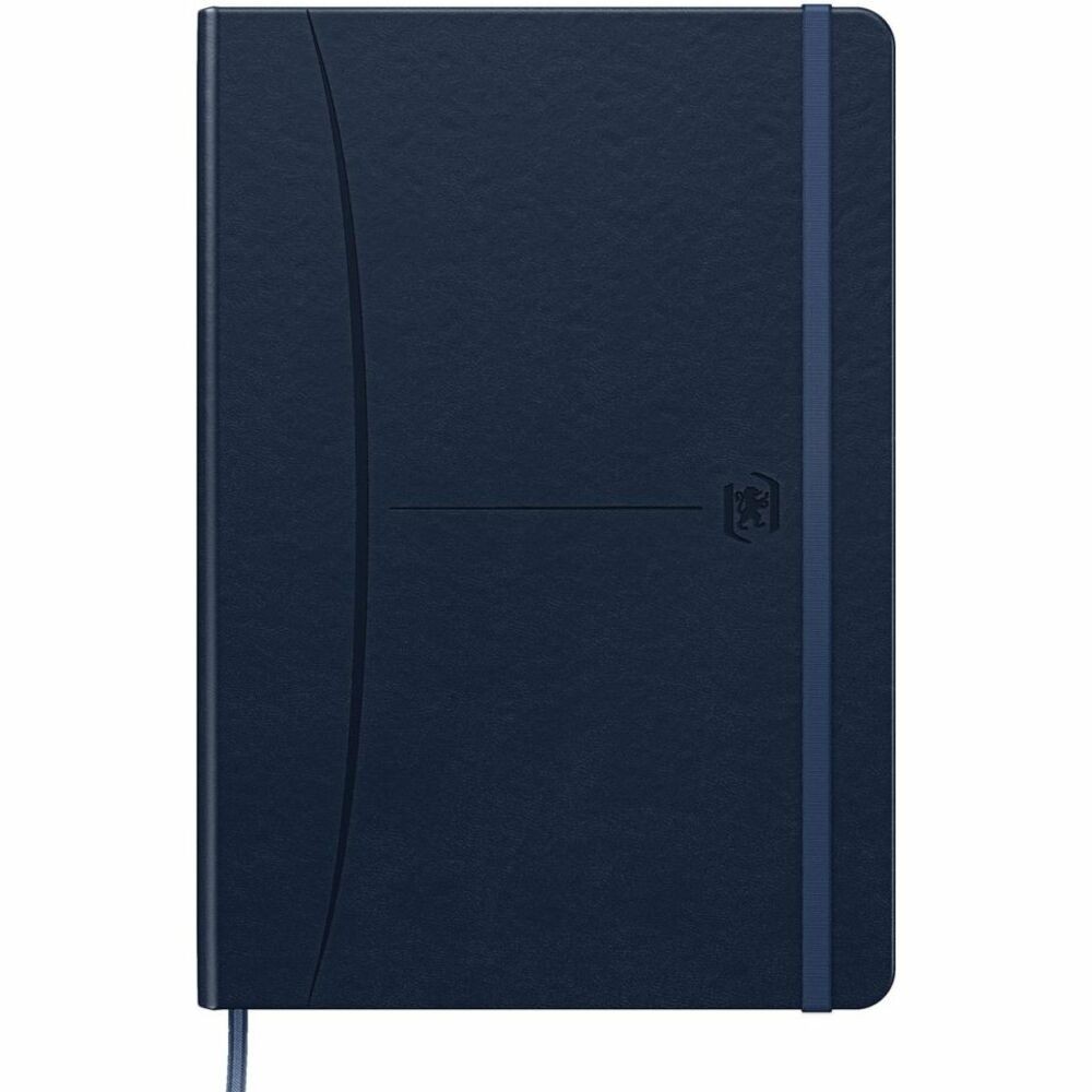 Caiet cu elastic, A5, OXFORD Signature Smart Journal, 80 file-90g/mp, Scribzee, dictando - albastru