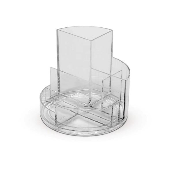 Suport pentru accesorii birou Maul, 6 compartimente, plastic reciclat, transparent