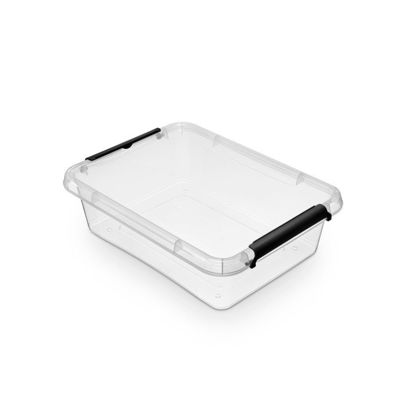 Container plastic cu capac, transparent, ORPLAST Simple box - capacitate 8.5L