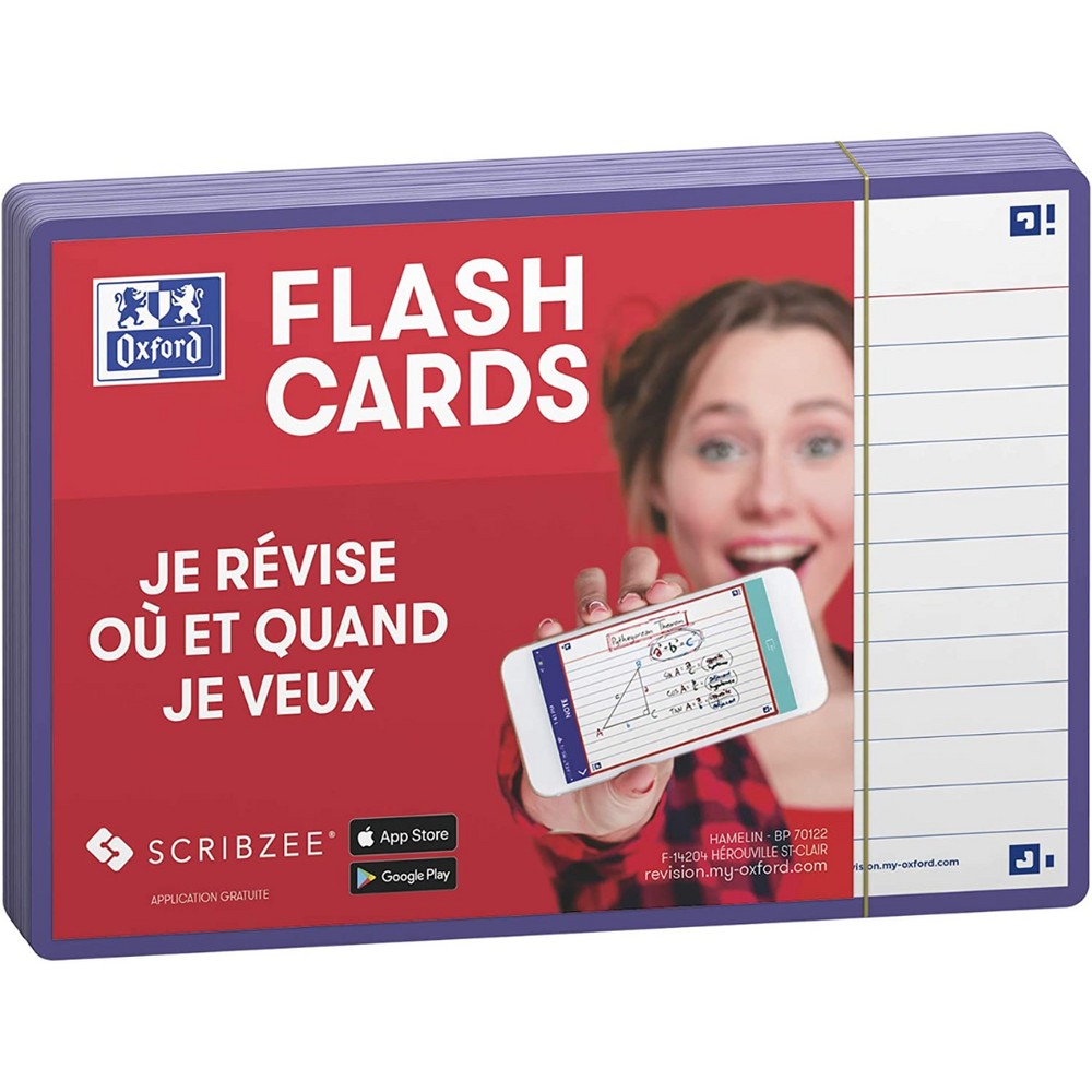 OXFORD Flash Cards 2.0, 80 flash cards/set, A6(105 x 148mm), Scribzee-dict-margine mov