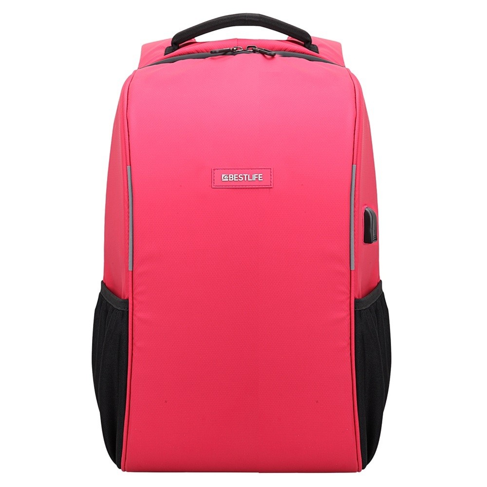 Rucsac BESTLIFE Travel Safe, 46x29x17cm, compartiment tableta si laptop 15.6 inch, rosu