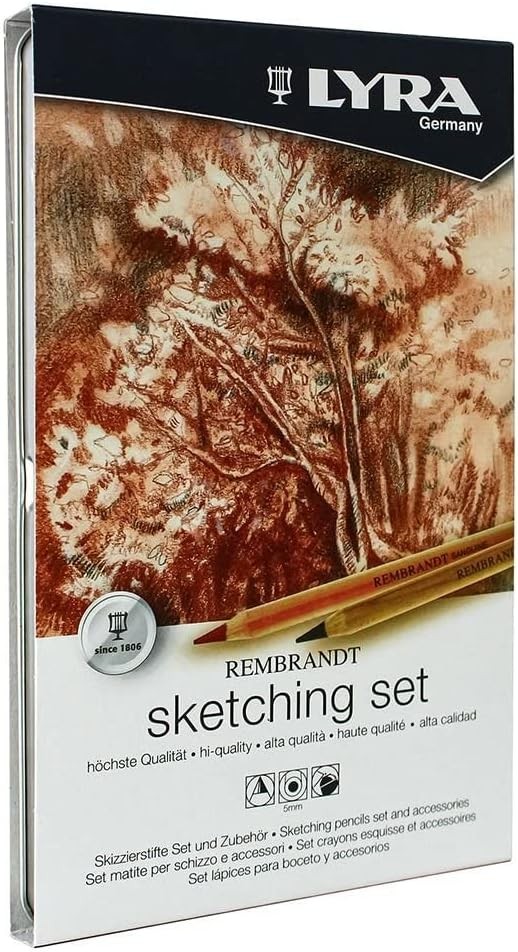 Set creioane pentru desene si schite, 11 piese/set, LYRA Rembrandt
