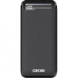 Baterie externa GRIXX Optimum - 20000mAh, cu port USB-C - neagra