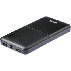 Baterie externa GRIXX Optimum - 10000mAh, cu porturi Micro USB si USB-C - neagra