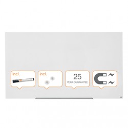 Tabla NOBO Impression Pro Widescreen 85", sticla, 190x100cm, magnetica+marker,tavita, magneti, alb