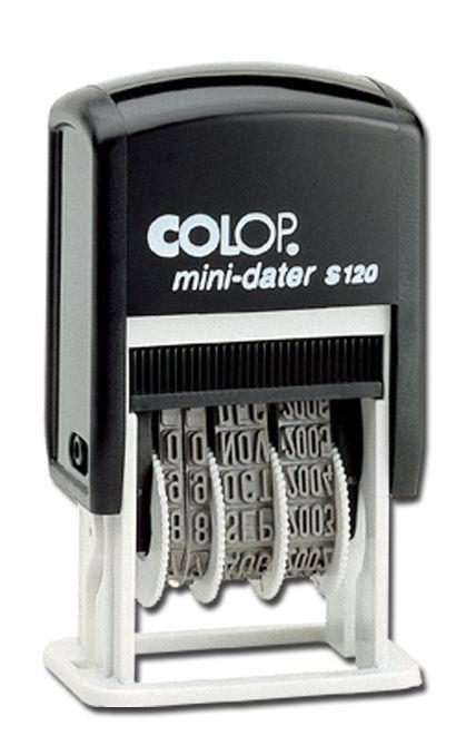 Minidatiera Colop S120, inaltime cifra 4 mm